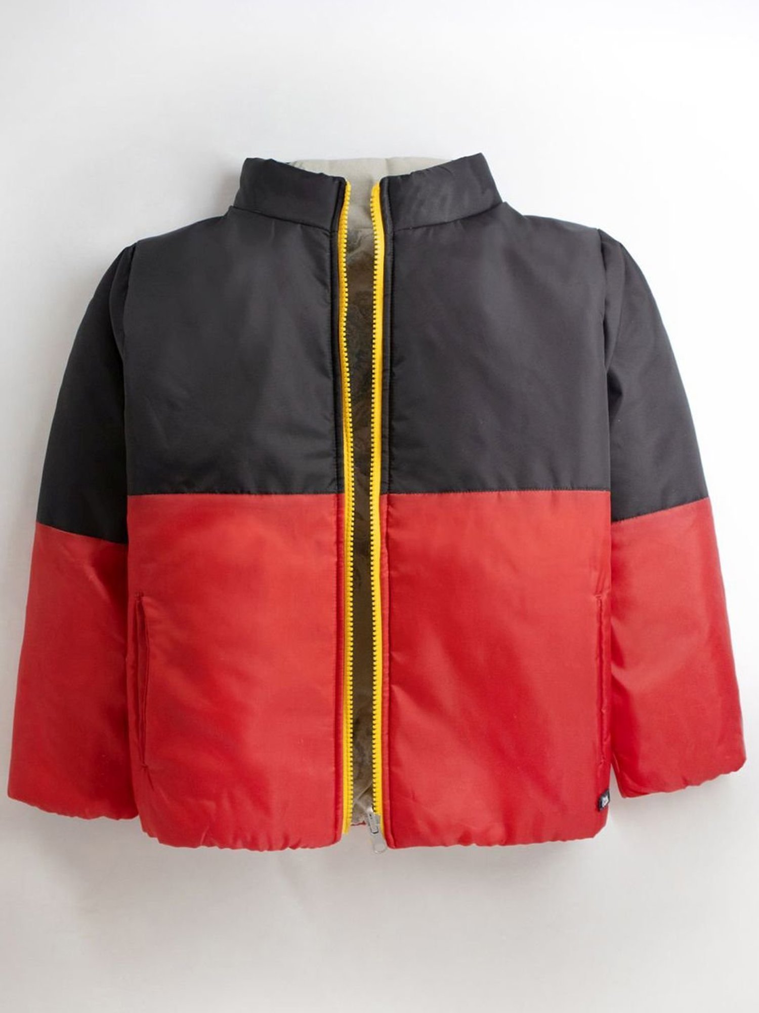 Allen Solly Junior Navy & Green Color Block Full Sleeves Jacket