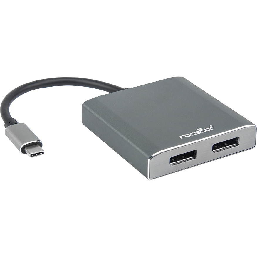 ROCSTOR Y10A201-A1 USB-C TO DUAL DISPLAYPORT 4K60H