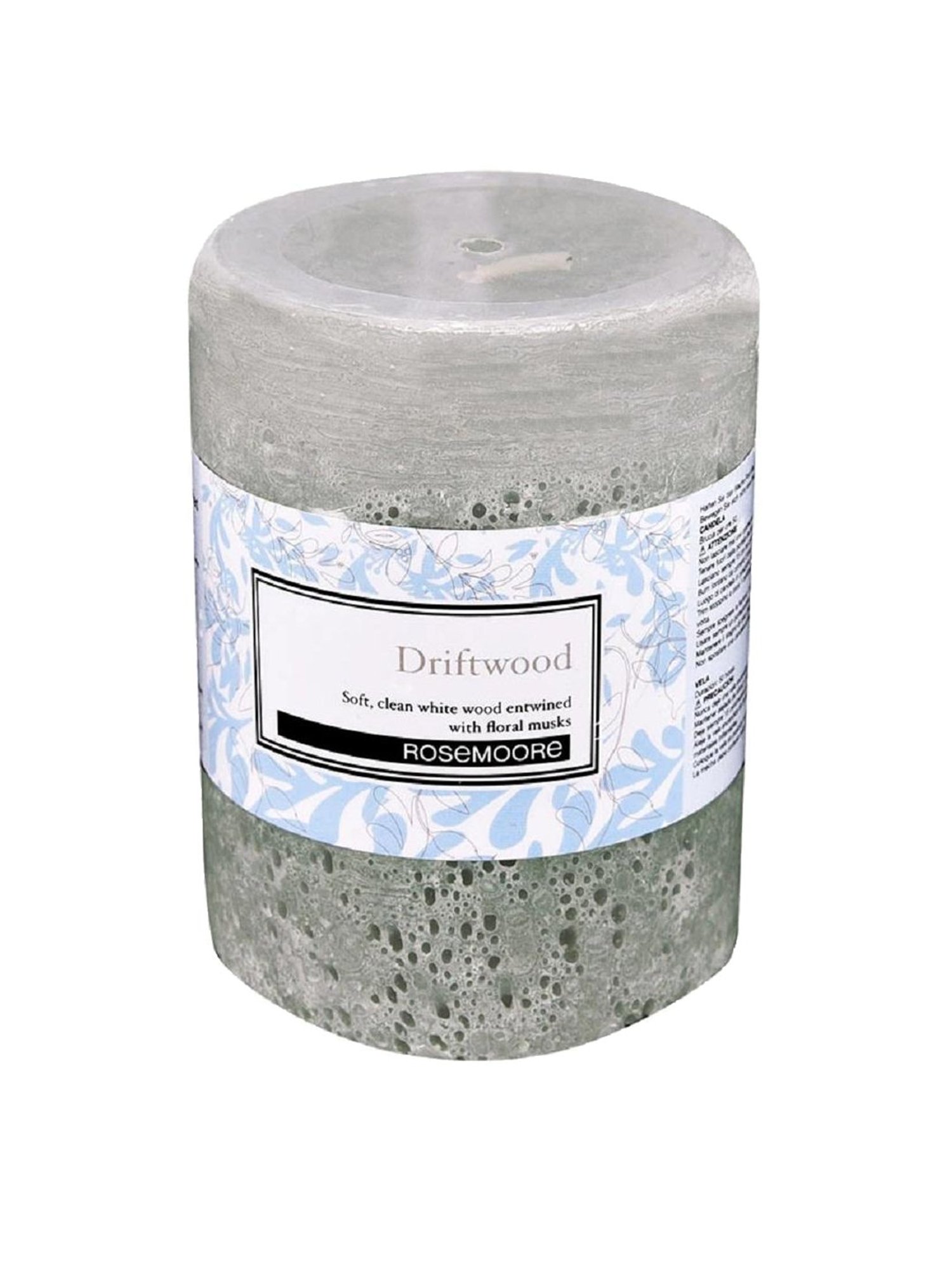 Rosemoore Wax Driftwood Pillar Candle