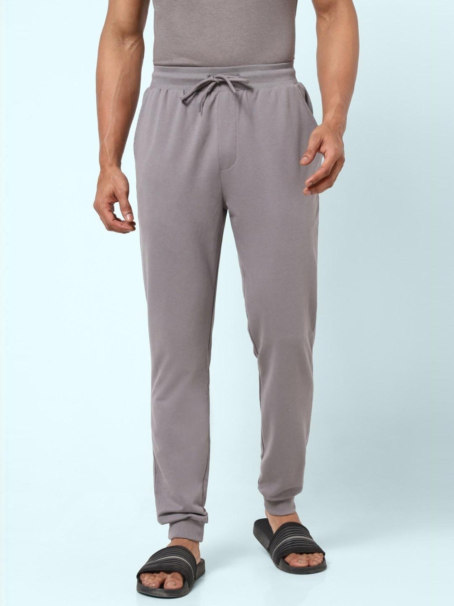 Ajile by Pantaloons Grey Cotton Slim Fit Nightwear Joggers