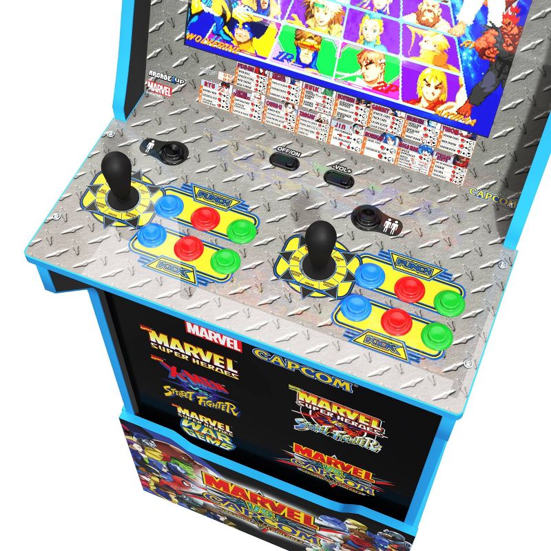 Arcade1Up Marvel vs Capcom with Stool Riser-Lit Marquee