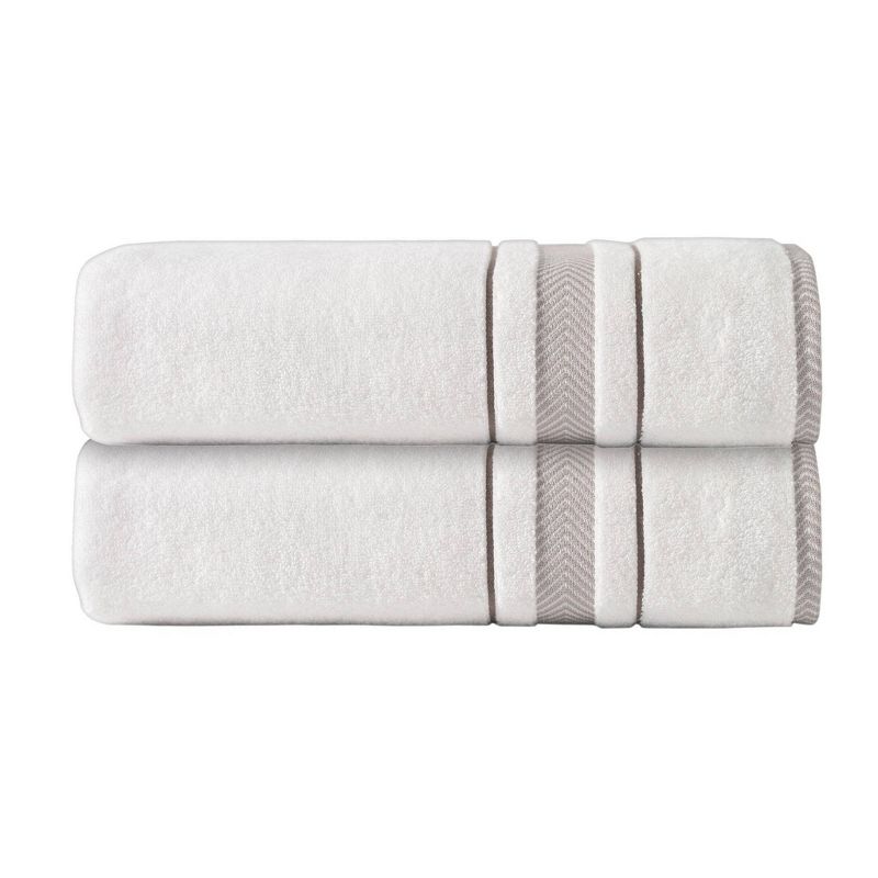 2pc Enchasoft Turkish Cotton Bath Sheet Set Off White - Enchante Home