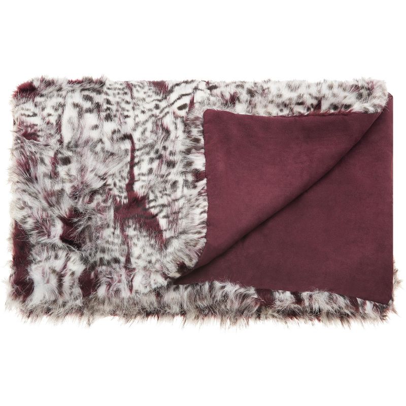 Mina Victory Fur N9206 Burgandy/Ivory 50" x 70"