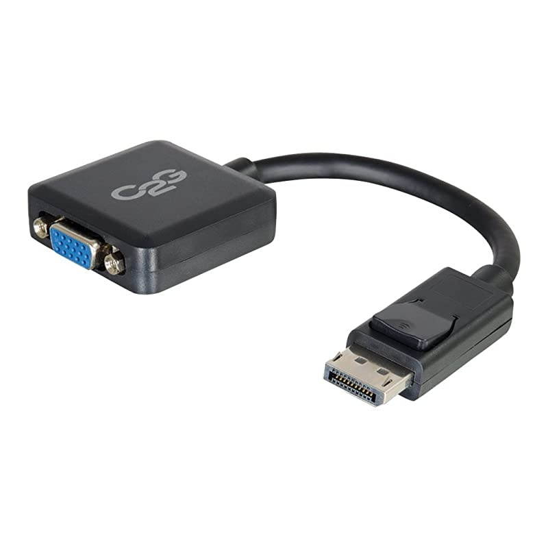 Mini Display Port Cable, Display Port to VGA, Male to Female, Black, 8 inches, Cables to Go 54323