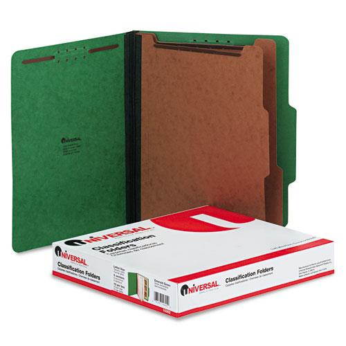 Pressboard Classification Folders, Letter, Six-Section, Emerald Green,