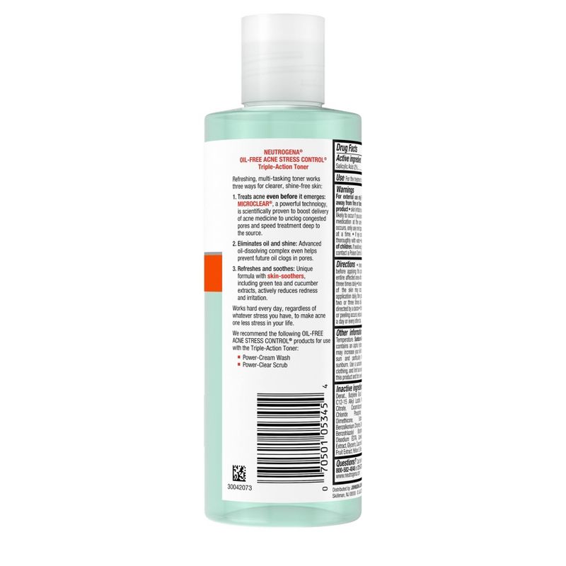 Neutrogena Oil-Free Acne Stress Control Triple-Action Toner - 8 fl oz