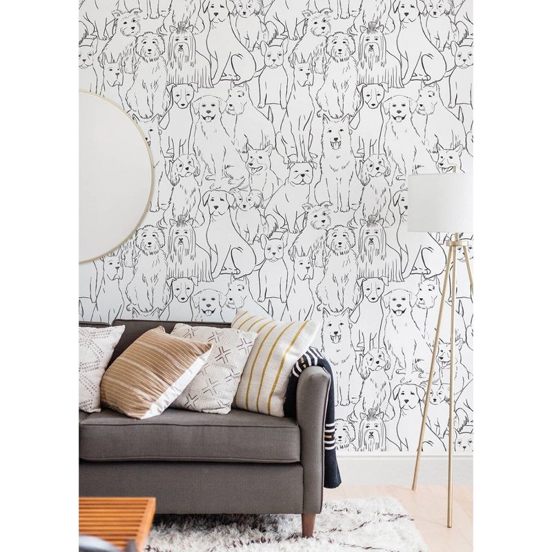 Tempaper Kids' Galaxy Self-Adhesive Removable Borders Wallpaper Out Of This World Black