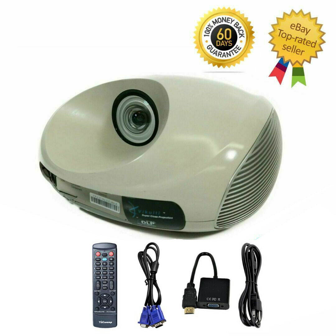 3M SCP712 DLP Projector Short-Throw 2000 ANSI 1024 x 768 1080i HD Home Theater Professional Streaming with Accessories bundle