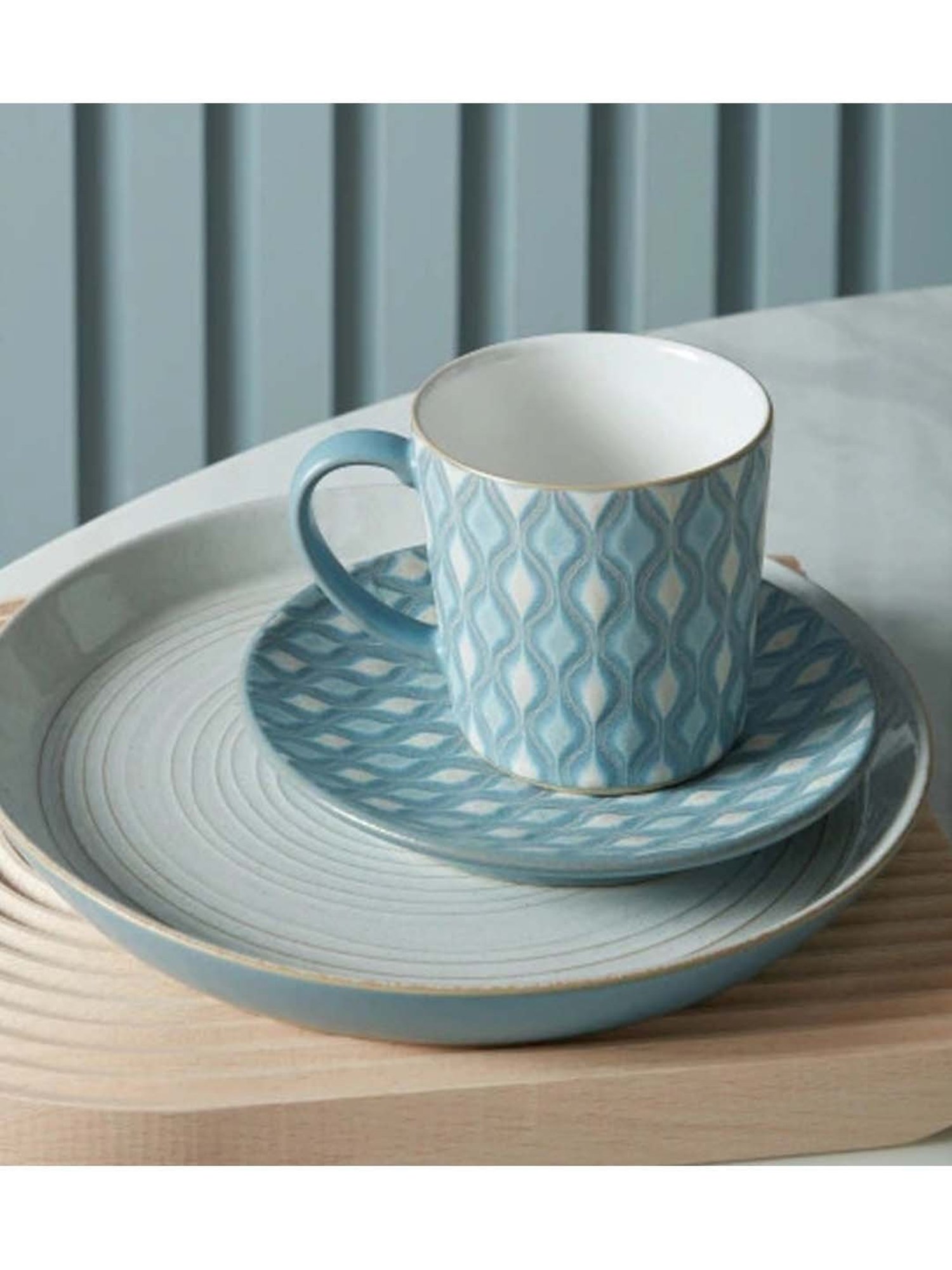 DENBY Impression Blue Stoneware Coffee Mug (400 ml) - Set of 1