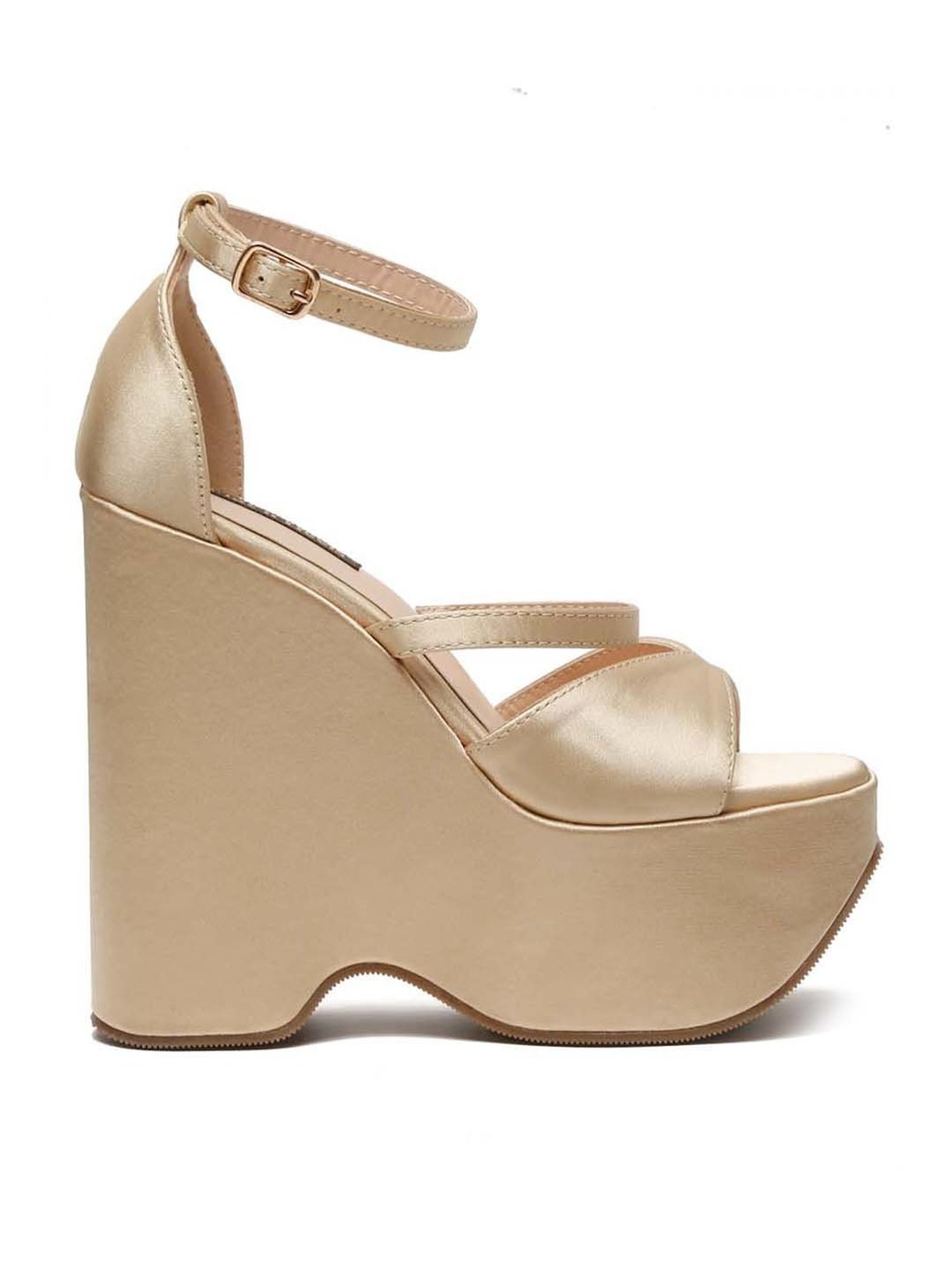 Flat N Heels Women's Golden Ankle Strap Sandals