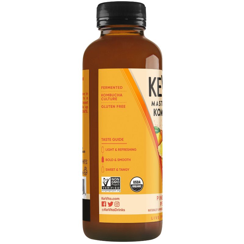 KeVita Pineapple Peach Master Brew Kombucha - 15.2 fl oz