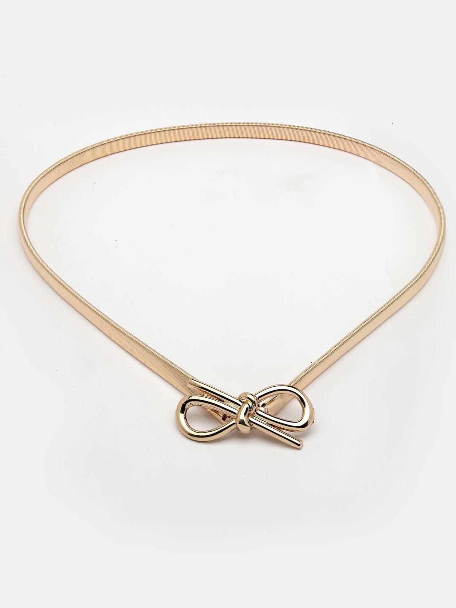 NVR Circular Gold Plated Stretchable Metal Belt for Women