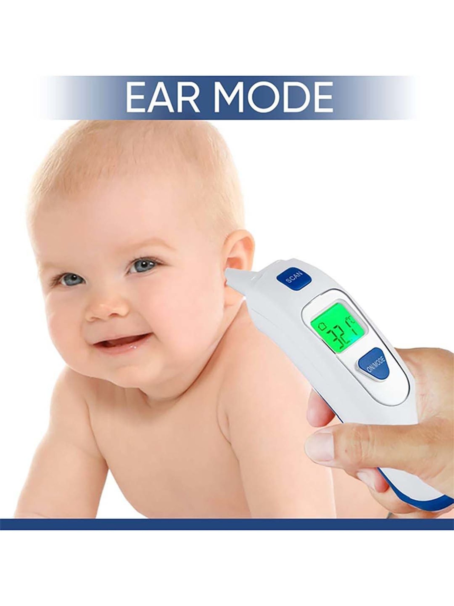 Ozocheck Non-Contact Forehead (IR) Thermometer (White & Blue