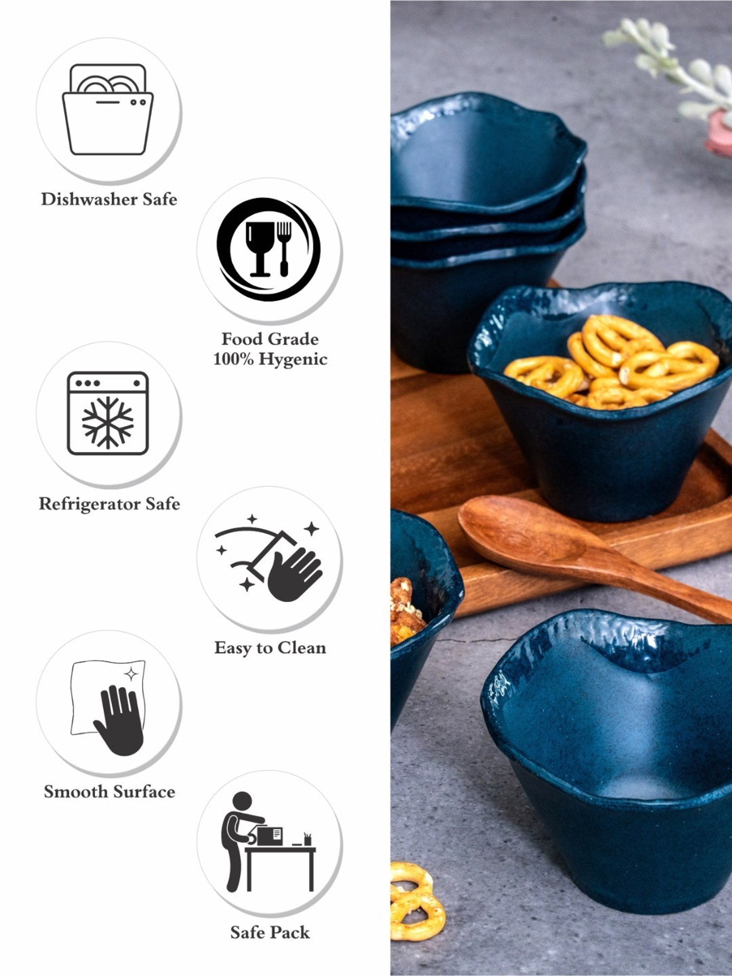 Stehlen Blue Melamine Primer Bowl - Set of 6