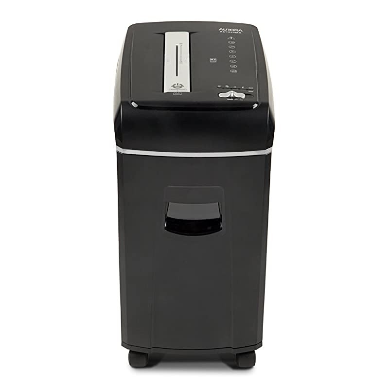 AU1020MA HighSecurity 10Sheet MicroCut Paper CD and Credit Card Shredder with Pullout Basket