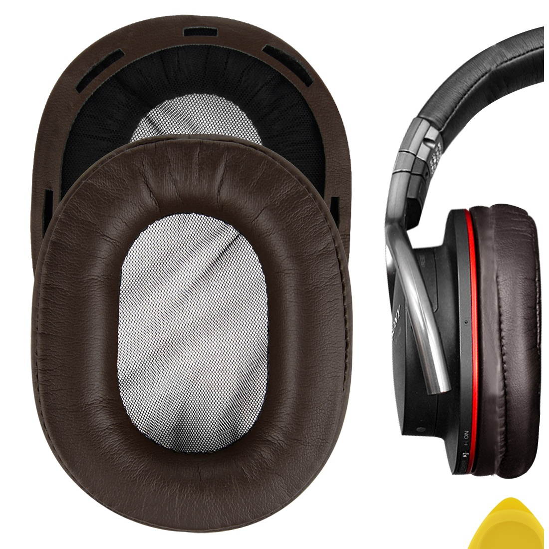 Replacement Earpad for Sony MDR-1R, MDR-1RNC Headphone Ear Pad / Ear Cushion / Ear Cups / Ear Cover / Earpads Repair Parts (Coffee / Brown)