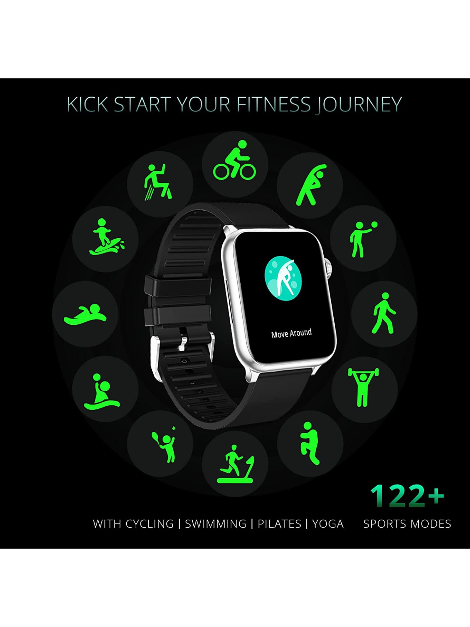 IZI Prime 1.78 inch 650 NITS Retina Amoled BT Calling Smartwatch (Metal Black)