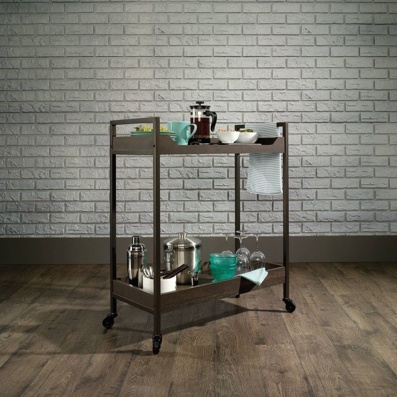North Avenue Cart Smoked Oak - Sauder