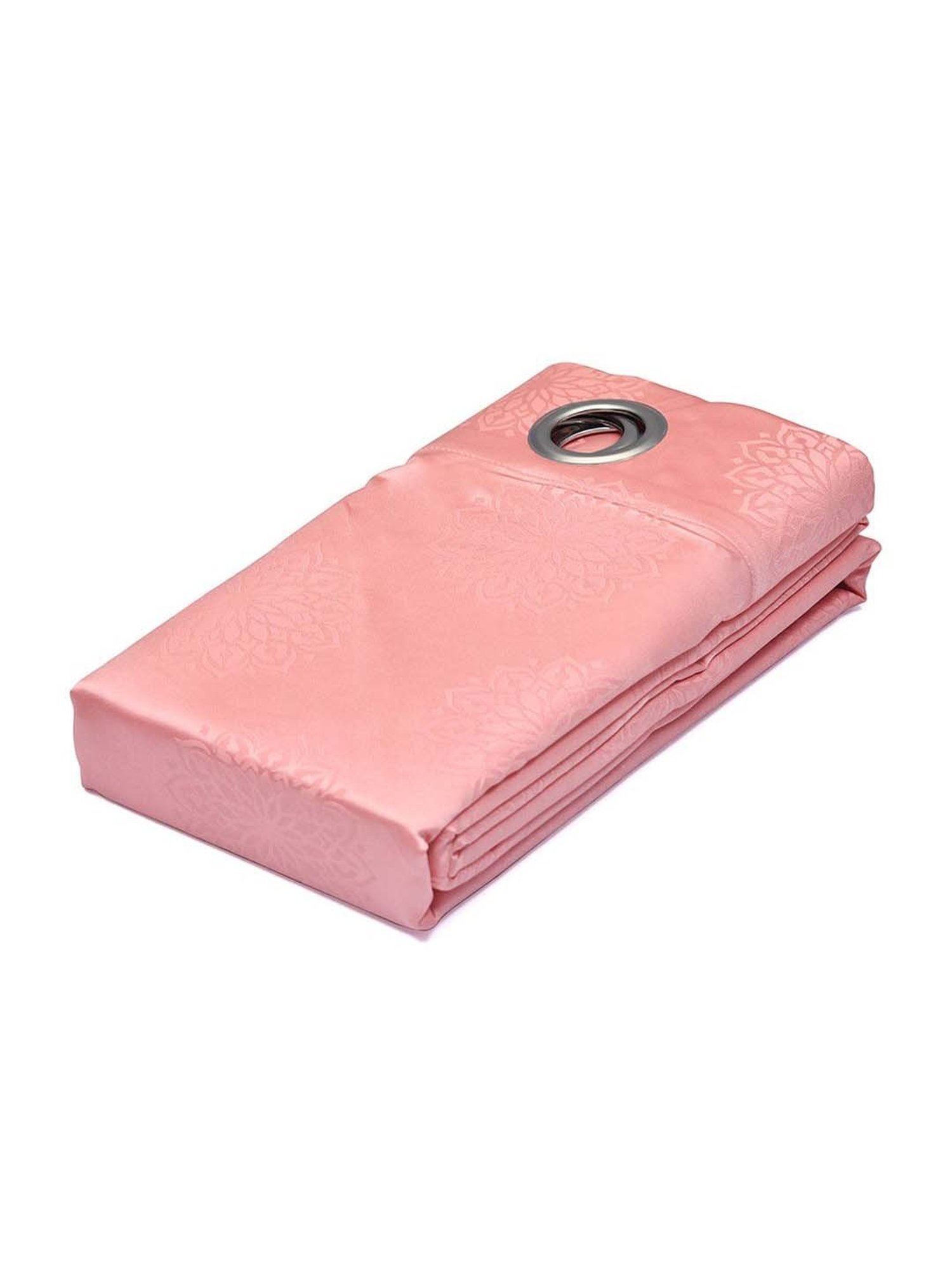 @home Veera Pink Polyester 5 Ft Window Curtain - Set of 2