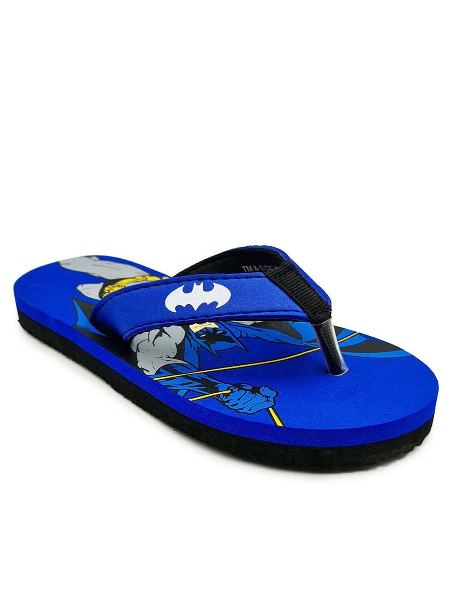 Yellow by Westside Navy Stripe Pattern Slides