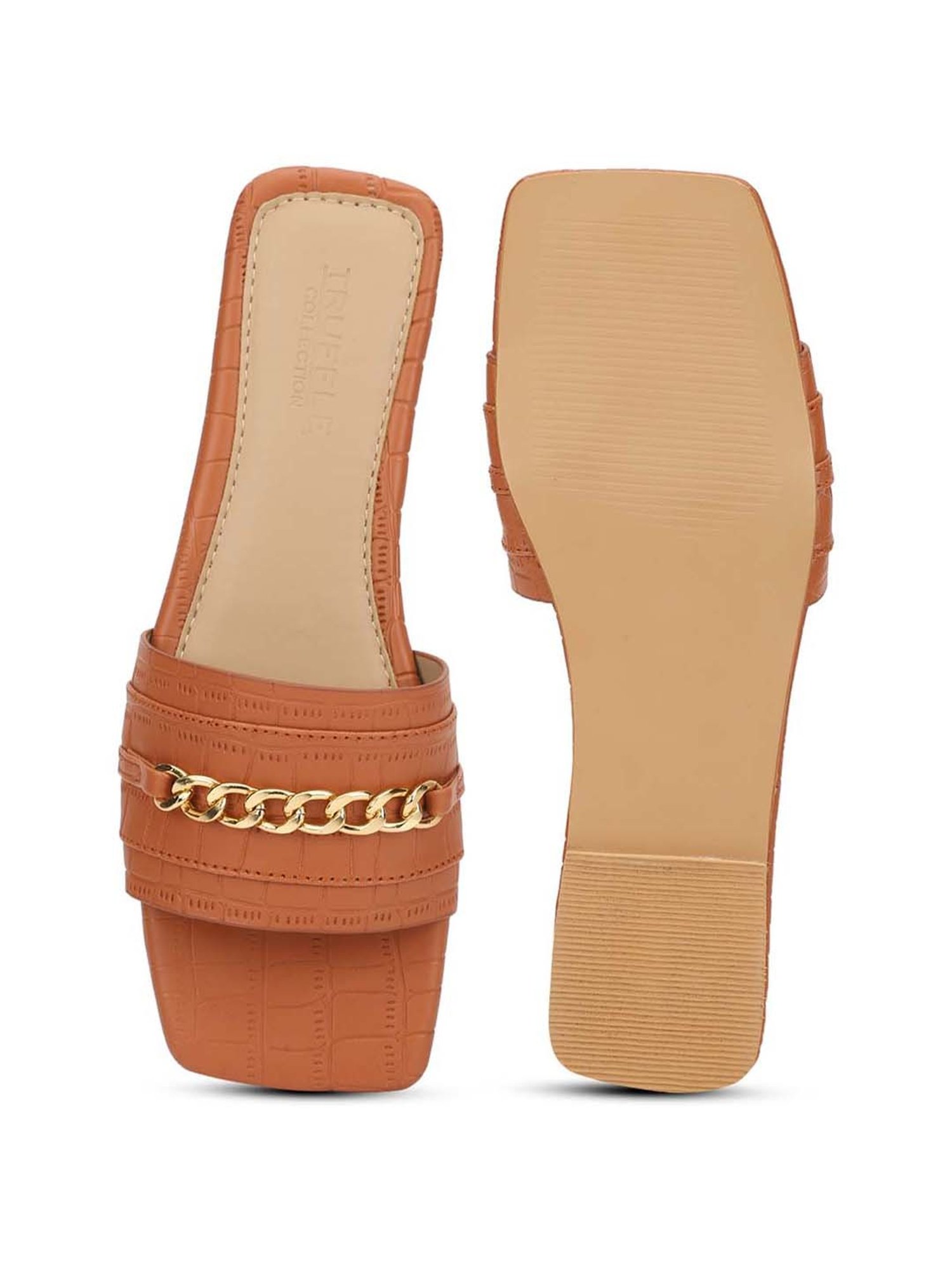 Truffle Collection Women's Tan Casual Sandals