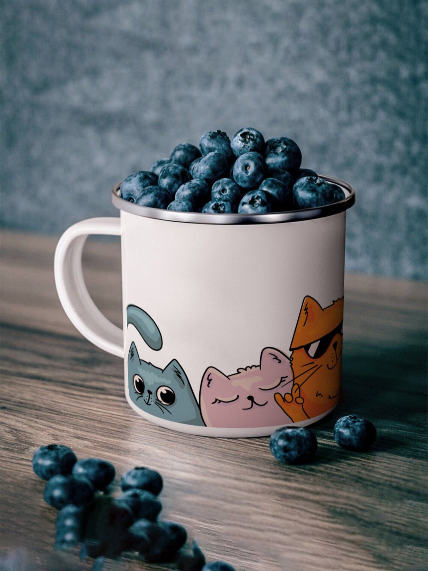 Gathari Enamel White Stainless Steel Coffee Mug