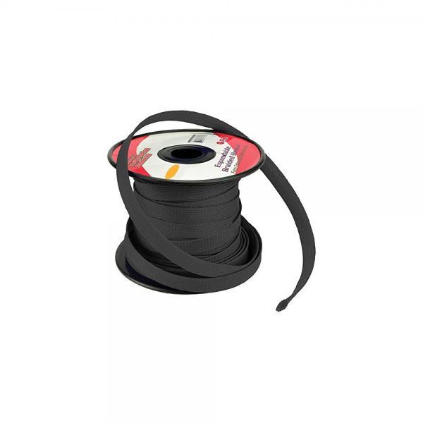 NIPPON ISBR6M100BK Installation Solution Expandable Braided Sleeve Black 1/4