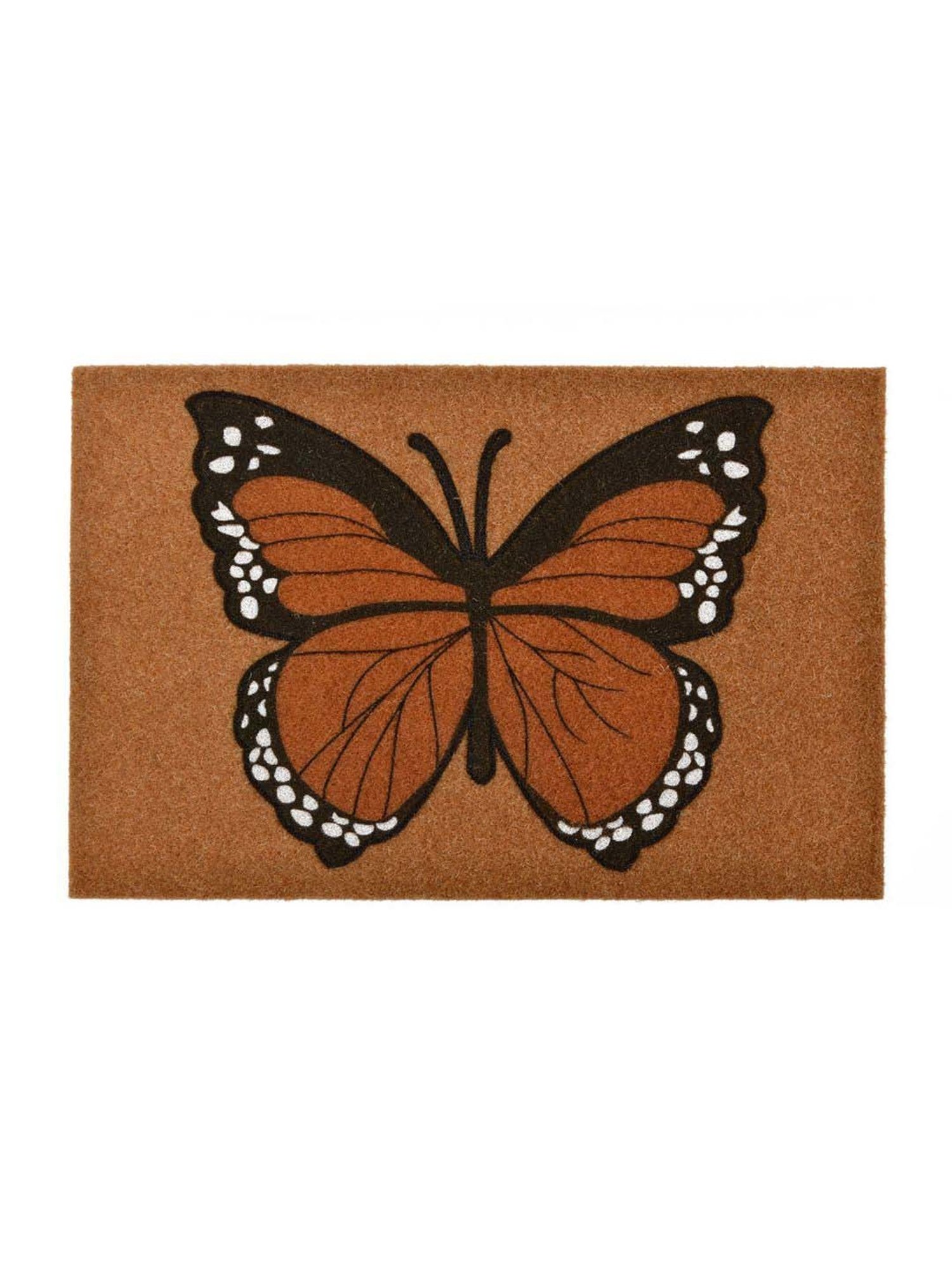 Saral Home Black Jute 1791 GSM Door Mat - Set of 1