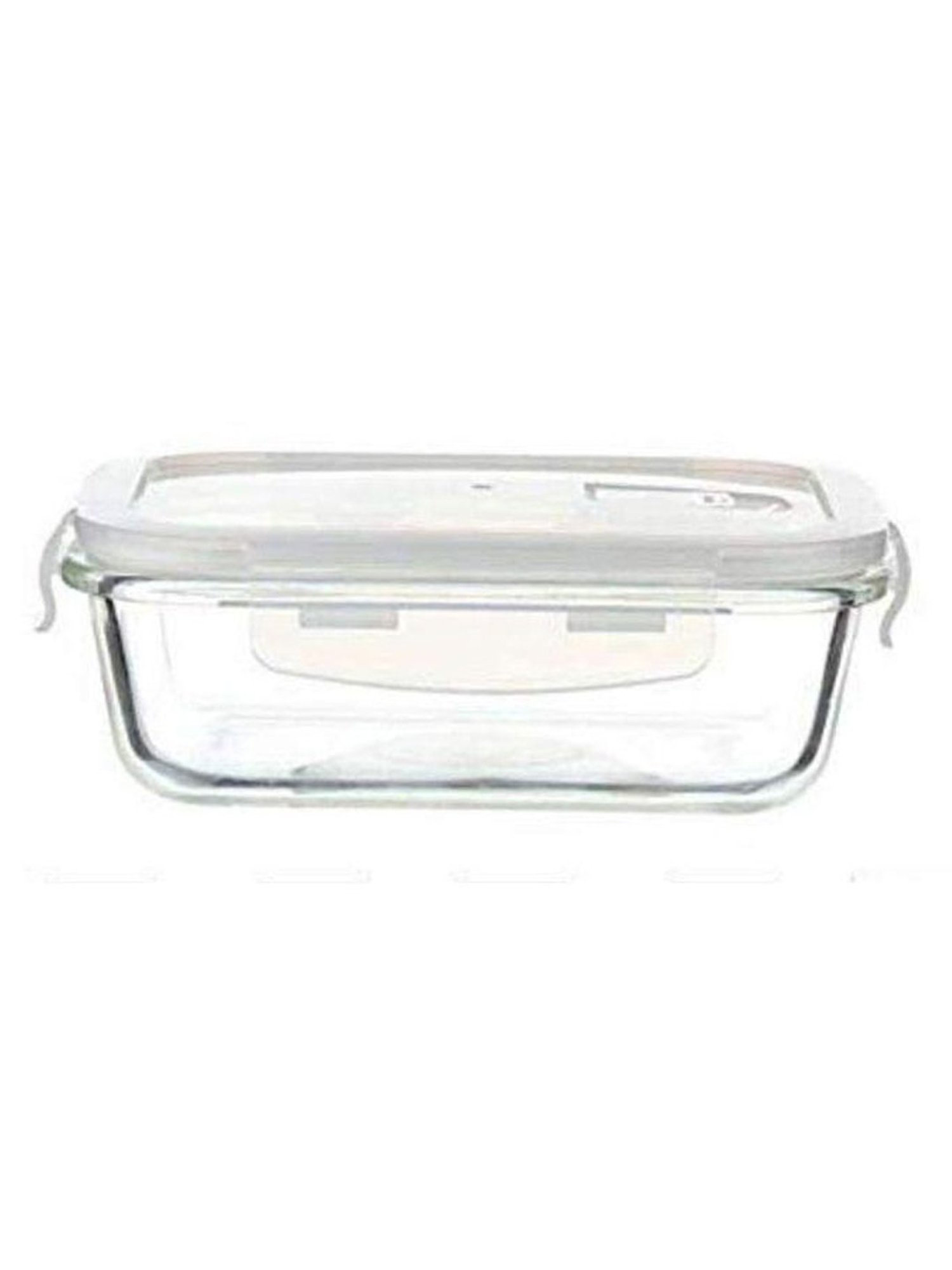 Femora Borosilicate Glass Rectangular Container with Air Vent Lid (1000 ml) - Set of 1