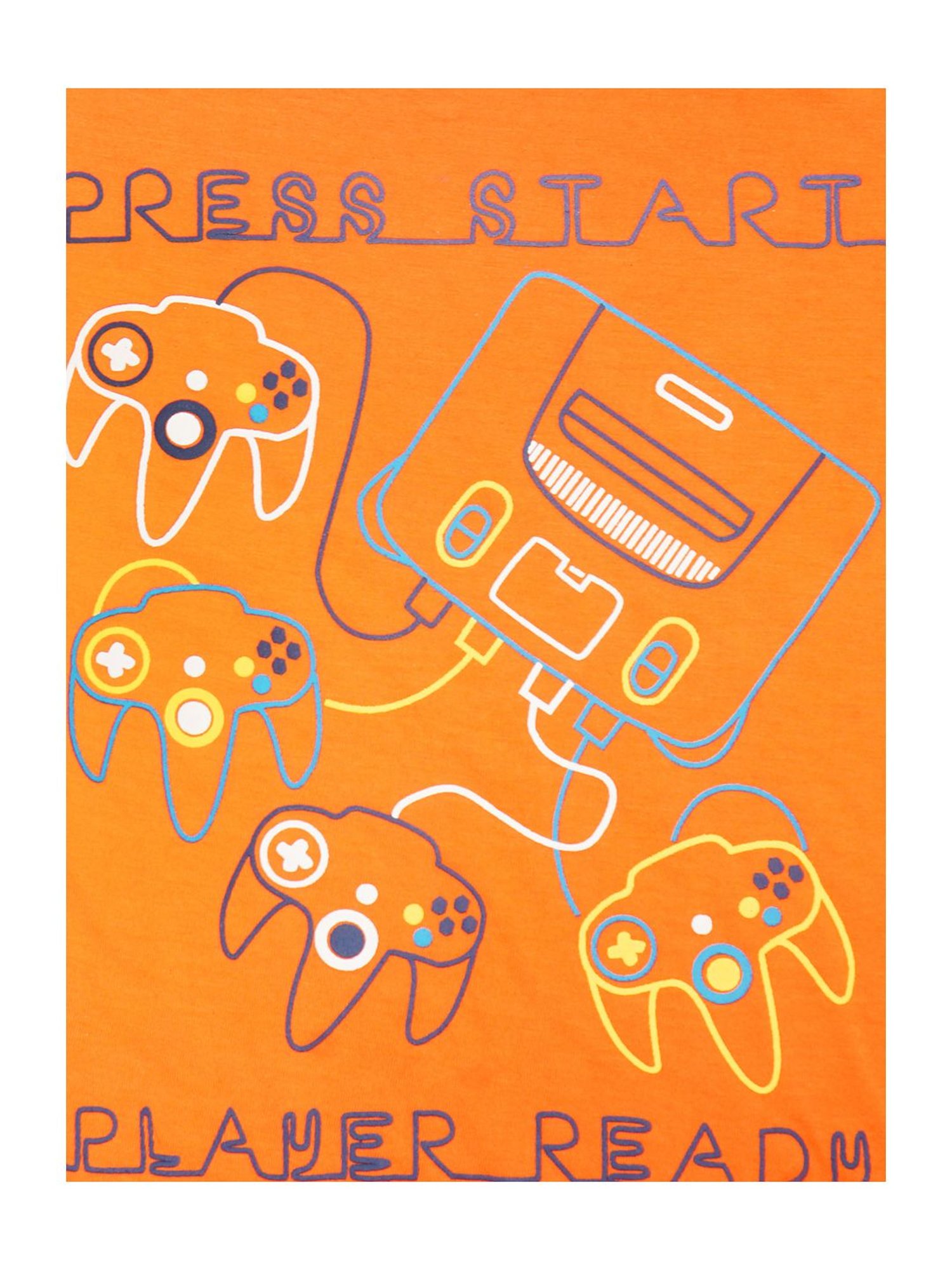 Li'l Tomatoes Kids Orange Cotton Printed T-Shirt