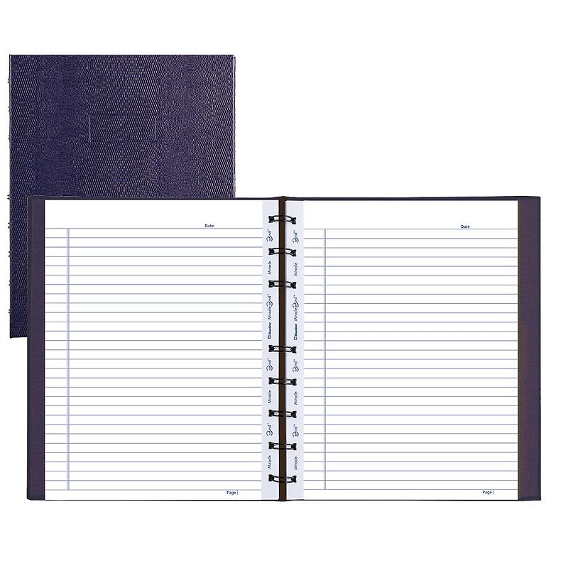 Blueline MiracleBind Notebook College/Margin 9 1/4 x 7 1/4 Purple Cover 75 Sheets AF915086