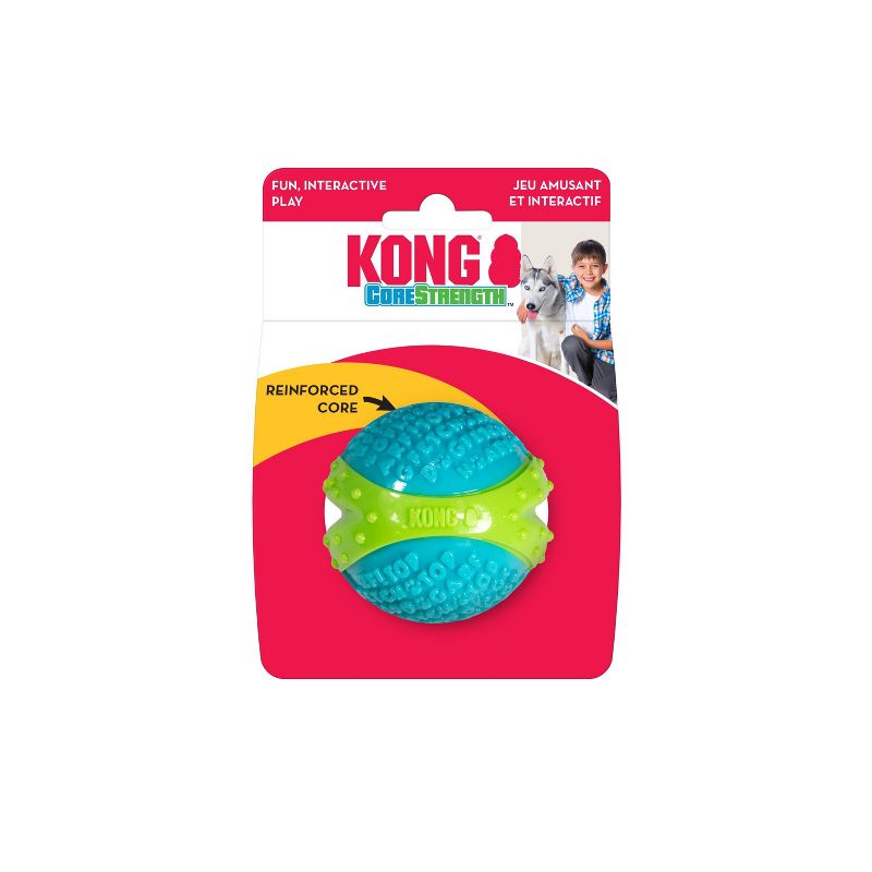 KONG Core Strength Ball Dog Toy - Blue - M