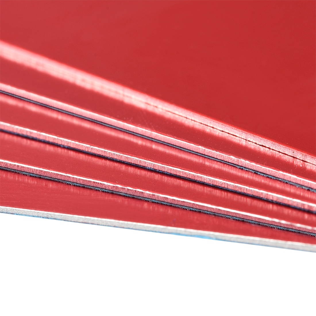 Blank Metal Business Card 80x40x0.6mm Anodized Aluminum Plate for DIY Laser Printing Engraving Red 5 Pcs