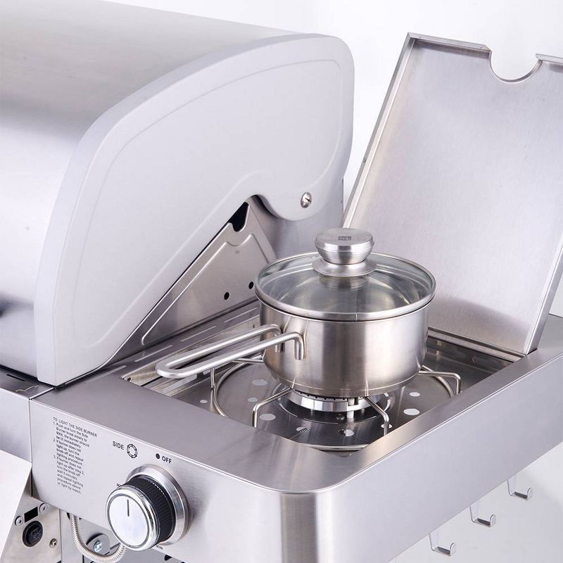 6-Burner Propane Stainless Steel Gas Grill with Rotisserie Kit Model 77352 - Monument Grills