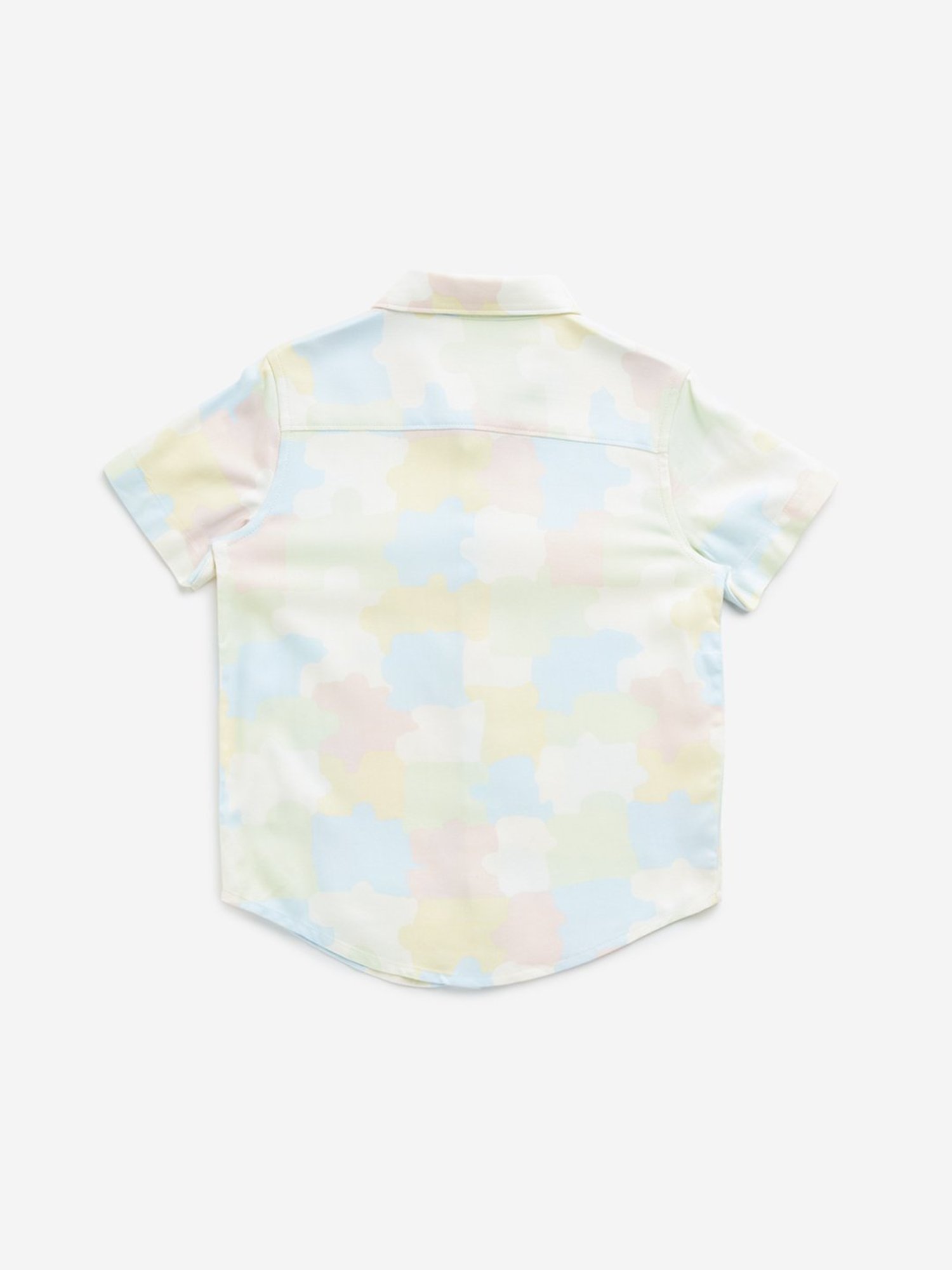 HOP Kids by Westside Multicolour Abstract Design Resort-Fit Shirt