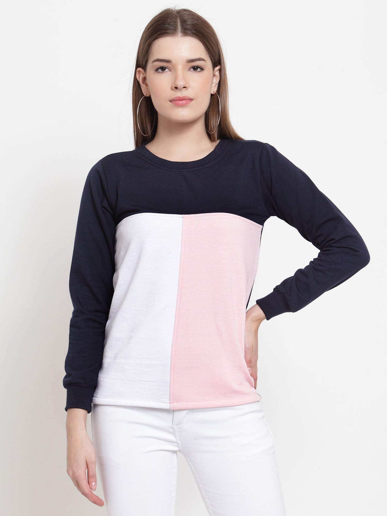 Belle Fille Multicolor Full Sleeves Sweatshirt