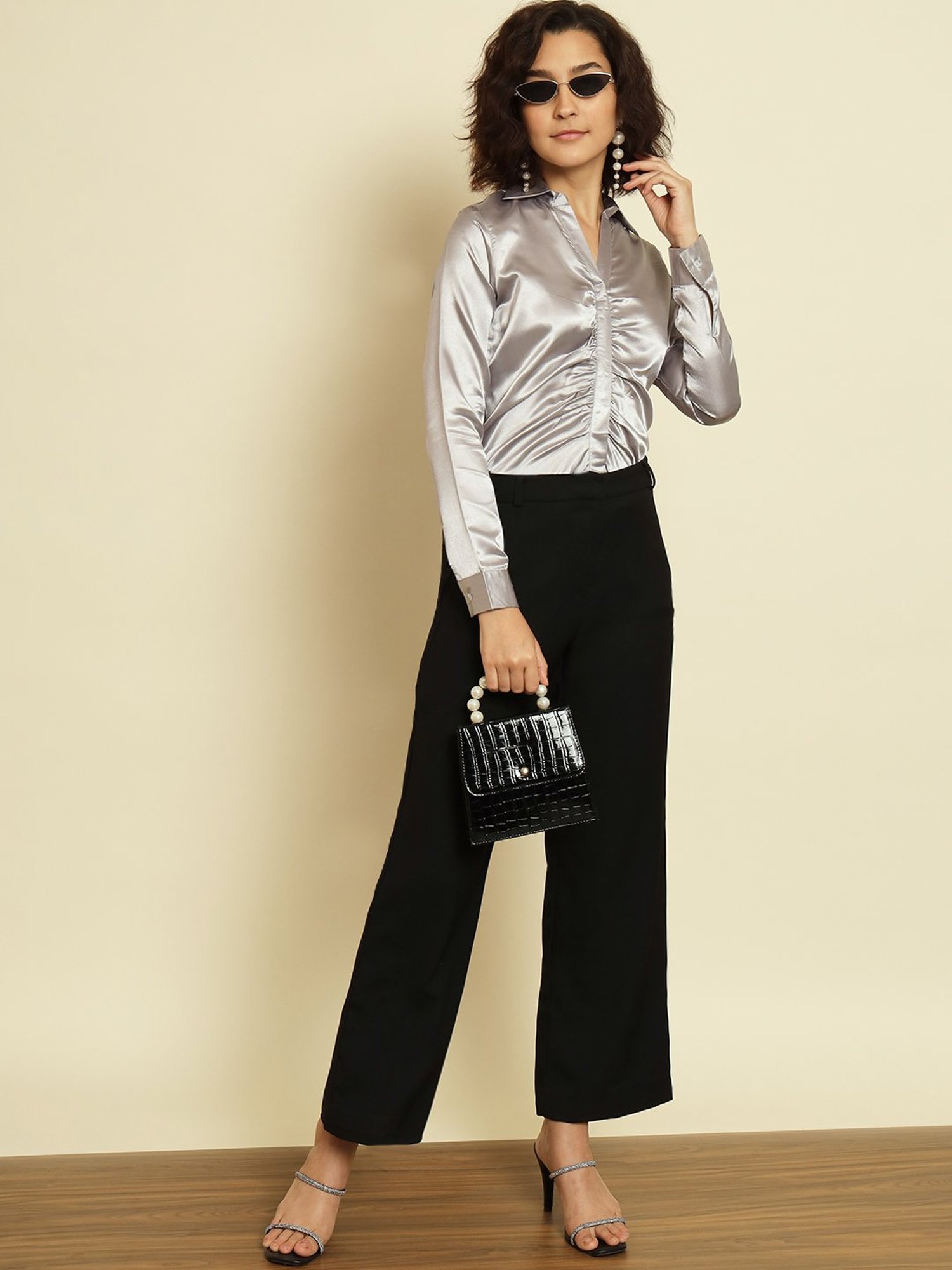 Trend Arrest Grey Regular Fit Shirt