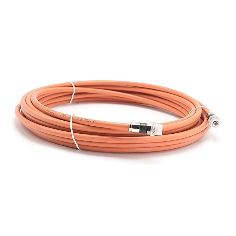 Feet Direct Burial Coaxial Cable RG6 Coax Cable Rubber Boot - Outdoor Connectors - (Orange) - Designed for Waterproof and to Be Buried