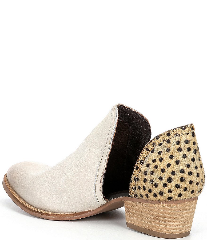 Diba True Shy Town Spot Print Two-Piece Block Heel Booties