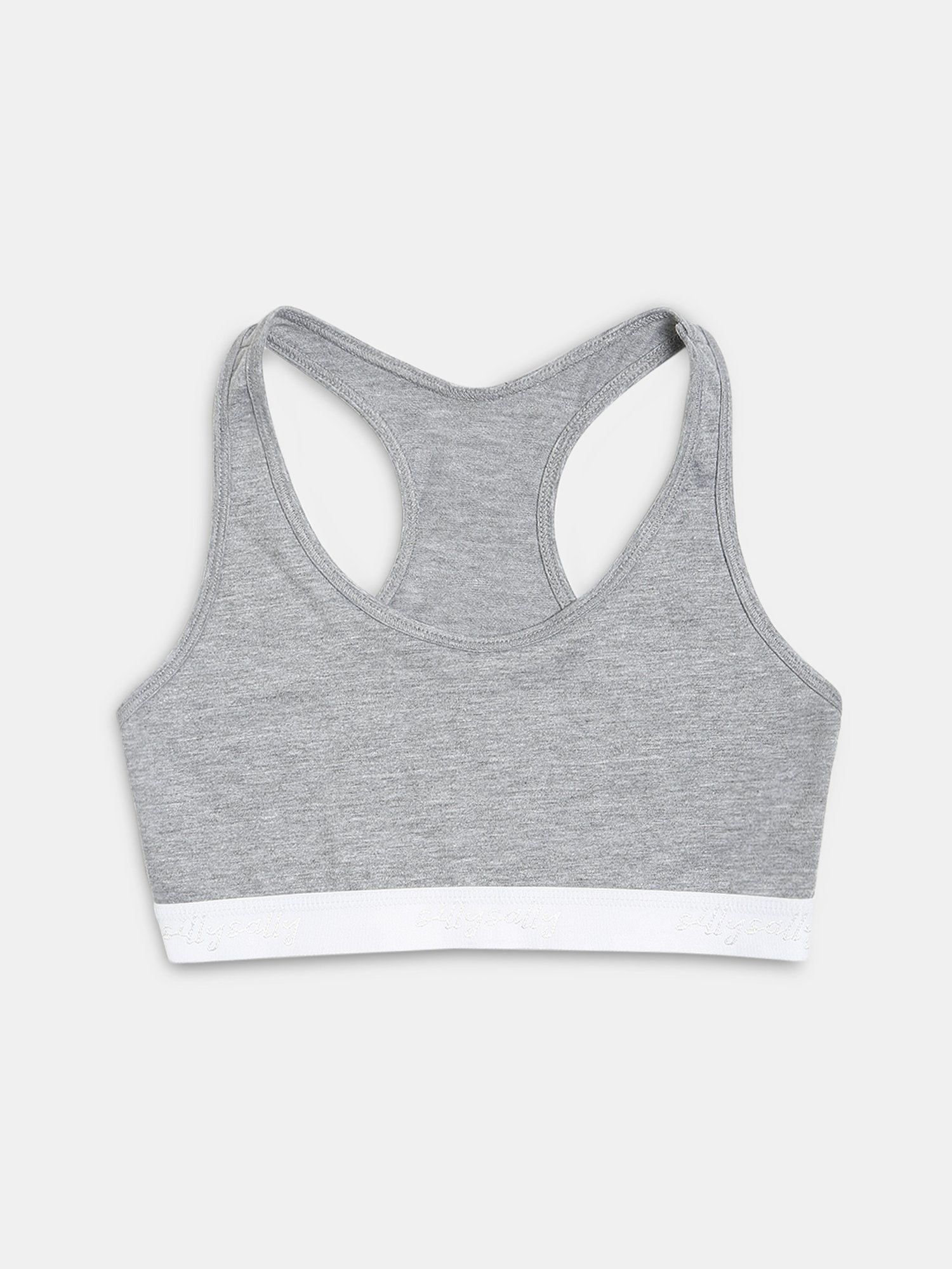 Sillysally Kids Solid Beige & Grey Bra (Pack Of 2)