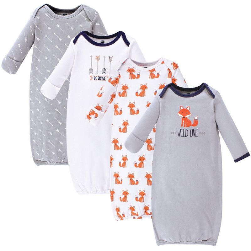 Luvable Friends Baby Boy Cotton Long-Sleeve Gowns 3pk, Little Man, 0-6 Months