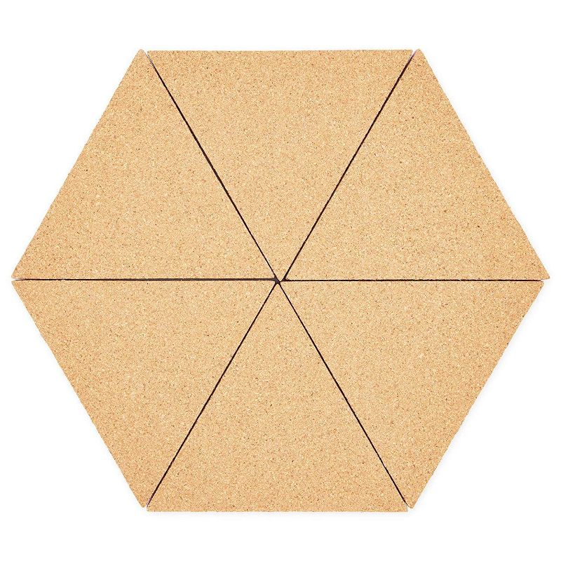 Paper Junkie 12-Pack Double-Sided Triangle Cork Boards Bulletin Boards Wall Decor