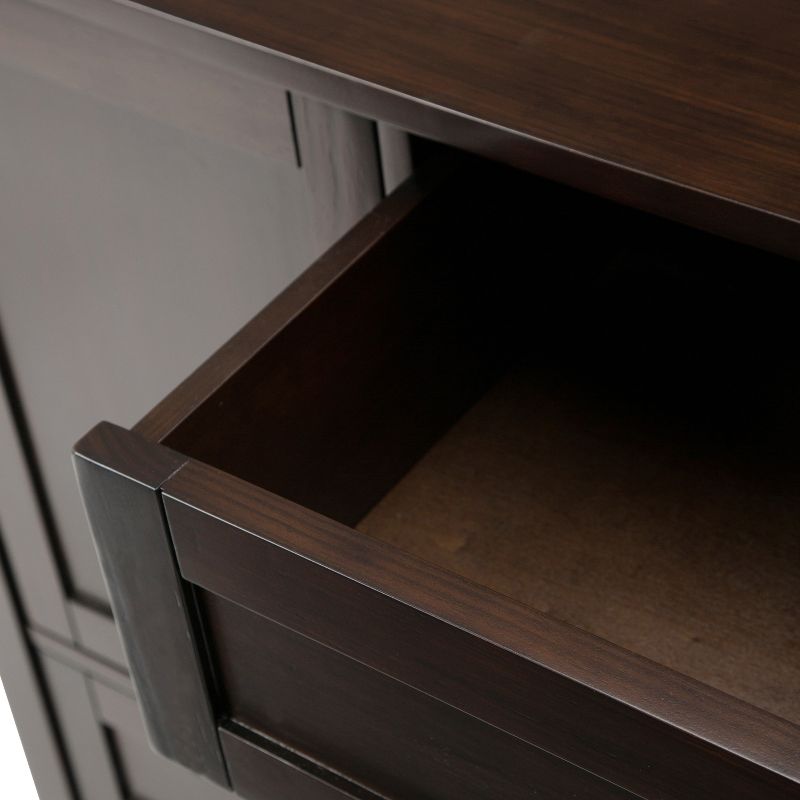 54" Fleming Solid Wood TV Stand Dark Chestnut Brown - WyndenHall