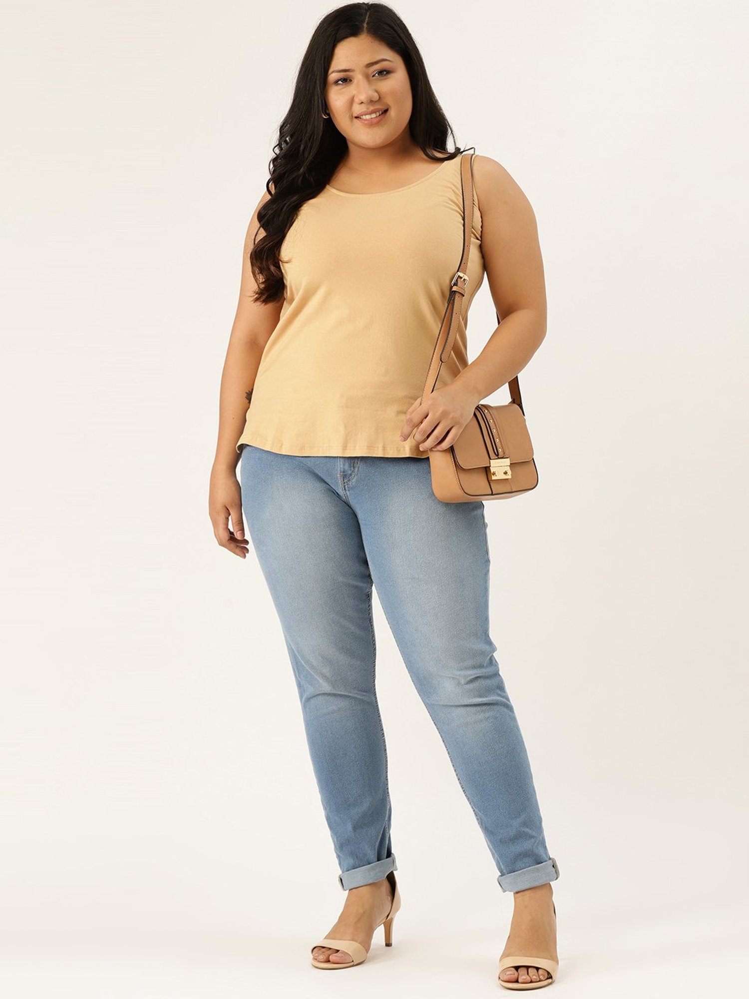 theRebelinme Beige Camisole Top