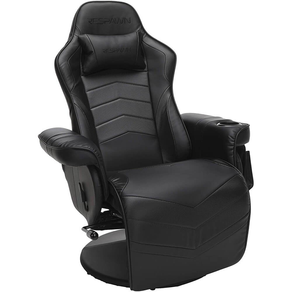 RESPAWN-900 Racing Style Gaming Recliner, Reclining Gaming Chair, in Gray (RSP-900-GRY)