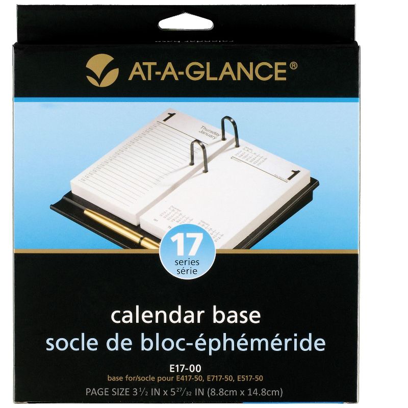 At-A-Glance Desk Calendar Base Black 3 1/2" x 6" E1700
