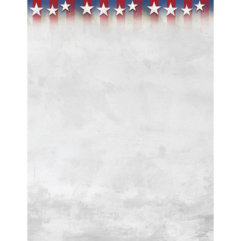 80ct Stars Of Honor Letterhead Gray