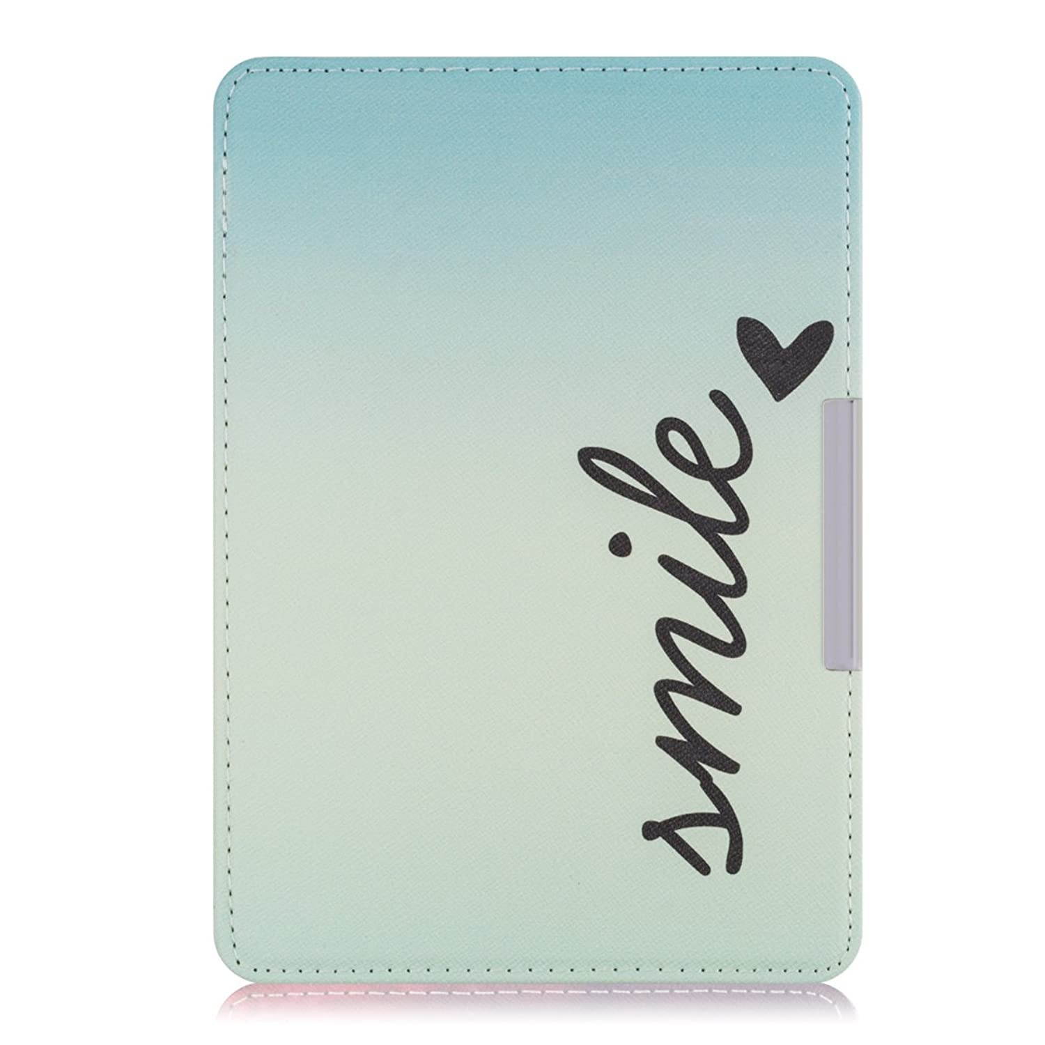 Case Compatible with Amazon Kindle Paperwhite - PU e-Reader Cover - Smile