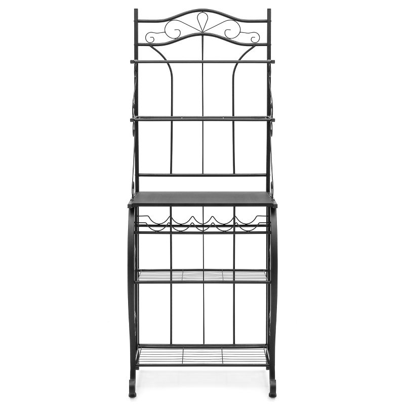 Best Choice Products Multiuse 5 Tier Black Metal Kitchen Bakers Rack