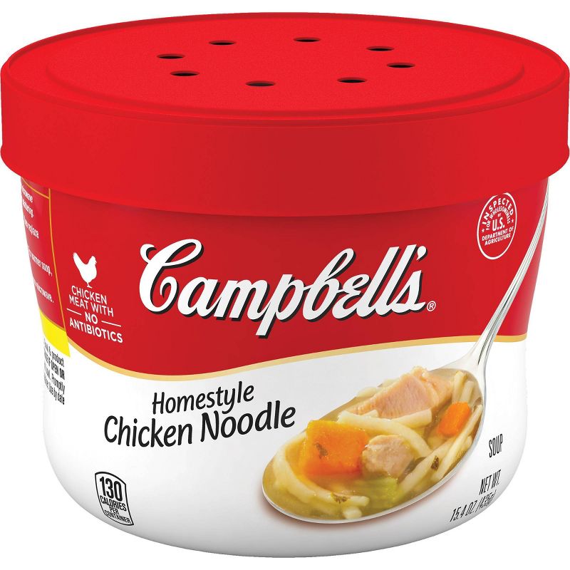 Campbell's Homestyle Chicken Noodle Soup Microwaveable Bowl 15.4oz